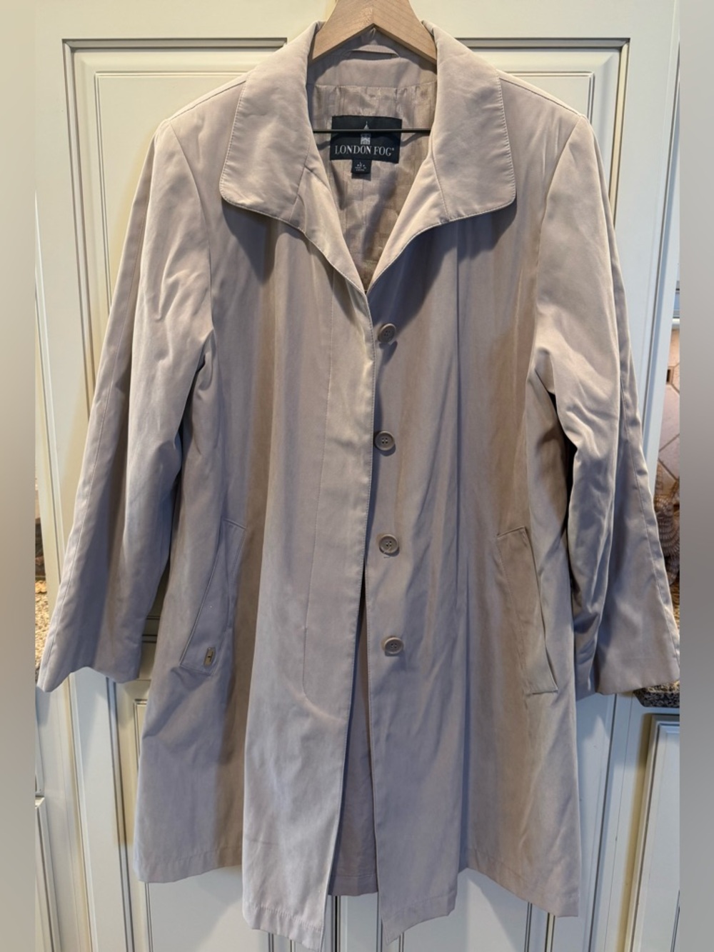 London Fog Women's Light Taupe Trench Coat